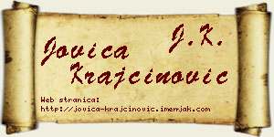 Jovica Krajčinović vizit kartica